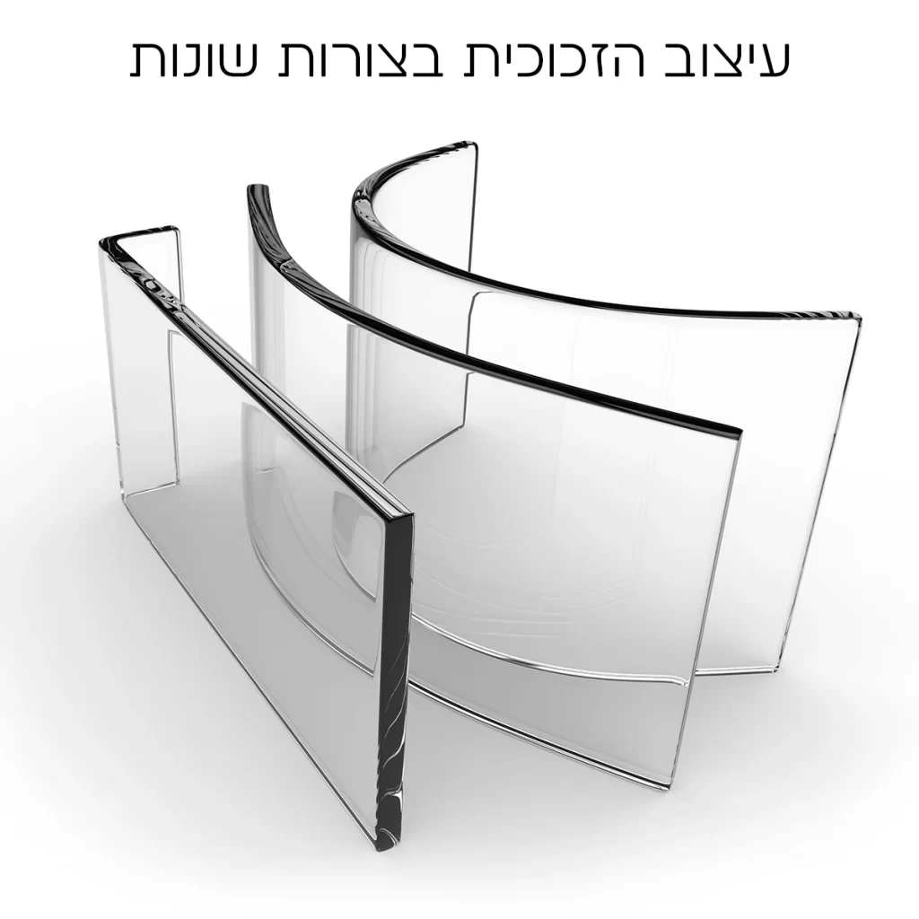 עיצוב זכוכית בצורות שונות - אמורפיות